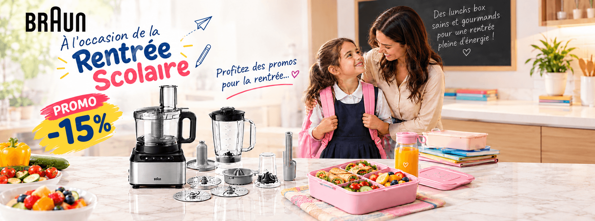 Spécial Rentrée Scolaire — Braun Robot multifonctions FP3233SI à 613 DT